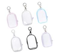 Hemobllo 6pcs Doll Display Bag Keychain Zipper Case for Mini Figures Hobby Display Bag Figure Case Keychain for Collectibles Carrying Storage