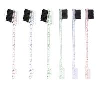 Hemobllo 6pcs Dual Head Eyebrow Brushes and Hairline Combs with Abs Nylon Material, Multi-ended Design for Shaping Eyebrows and Brushing Hair, for Daily Life and Makeup Use