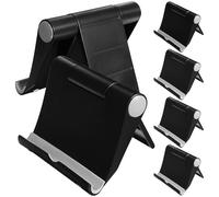 Hemobllo 6pcs Foldable Plastic Phone Holder Stand for Desk with Stable Design and Convenient Storage, Portable Desktop Tablet and Cell Phone Stand for Home or Office Use
