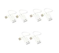 Hemobllo 6pcs Independent Usb Sound Card Adapter External Noise Reduction Audio Device for Laptop Desktop Sound Quality Play No Driver Required