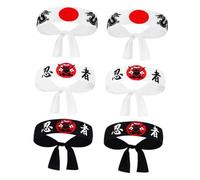 Hemobllo 6pcs Japanese Style Samurai Headband Ninja Headband for Karate Sports Multifunctional Headwear for Men