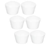 Hemobllo 6pcs Lightweight Foam Cake Dummies for DIY and Practicing Cake Decorating, Reusable Small Foams Cupcake Models with Pinning Feature, for Crafting and Party Displays