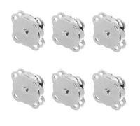 Hemobllo 6pcs Magnetic Snap Fastener Buttons for Purse and Handbag DIY Sewing, 14mm Silver White No Sew Magnets for Small Bag Closures, Magnetic Bag Clasps Suitable for Craft and Clothing