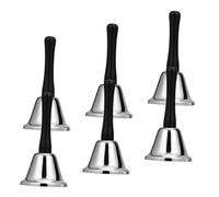 Hemobllo 6pcs Metal Hand Bells Crisp Sound Restaurant Service Calling Bell Manual for Christmas Party Decorations and Festive Tabletop Use