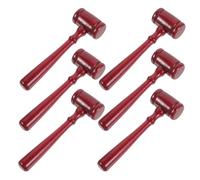 Hemobllo 6pcs Mini Wooden Judge Gavels for Safe Hammer for Halloween School Plays Role Play Smooth Wood for Lawyers Judges Law Students and Costume Parties