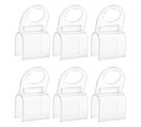 Hemobllo 6pcs Plastic Curtain Clips with U-shaped Pull Handle for Roller Blinds, Window Shade Hanging Clips for Home Use, Curtain Pegs and Valance Holders for Drapery Adjustment