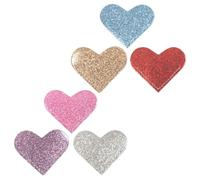 Hemobllo 6pcs Pu Bookmark Corner Page Holder Heart-Shaped Elegant Glitter Style Handstitched Comfortable Touch for Classroom Rewards and Office Use for Students and Reading Lovers