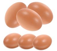 Hemobllo 6pcs Realistic Faux Egg Models Foam Fake Eggs Photography Props for Easter Craft Set for Farm Play and Decorative Display