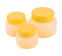 Hemobllo 6pcs Refillable Plastic Sample Containers Set - round Travel Jars for Creams Lotions Scrubs - Frosted Pp Body Scrub Jars with Lids 30g 50g 100g for Makeup Skincare Storage
