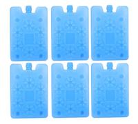 Hemobllo 6pcs Reusable Ice Packs for Food Take and Camping, Lightweight Pe Material Freezer Ice Packs with Rapid Cooling Function, for Outdoor Use and Fan Cooler Air Conditioner