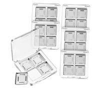 Hemobllo 6pcs Square Makeup Organiser Box Empty Eyeshadow Palette Holder Lipstick Storage Container Cosmetic Storage Box Grid Design