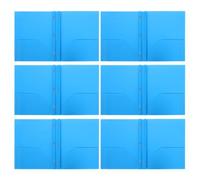 Hemobllo 6pcs Two Pocket Folder Document Organizer Made of Sturdy Pp with Foldable Structure and Space-Saving Design, for Document Distribution and School Use, Keeps Papers Categorized