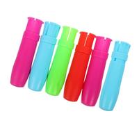 Hemobllo 6pcs Water-soluble Chalk Extension Holders with Colorful Protective Clips, Lightweight Dust-free Chalk Storage Clips for Classroom and Art Use