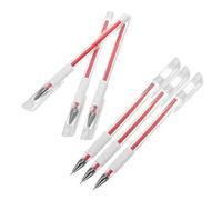 Hemobllo 6pcs Waterproof Red Beauty Positioning Pens for Eyebrow and Tattoo Marking, Smudge-proof Skin Safe Markers for Microblading and Temporary, Suitable for Daily Makeup