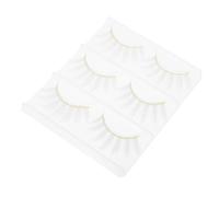 Hemobllo 6pcs White False Eyelashes for Cosplay and Weddings, Chemical Fiber Material with Long and Thick Lashes for A Natural Look, Makeup Accessory for Anime and Costume Events
