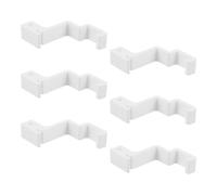 Hemobllo 6pcs White Plastic Trash Can Clips for Air Circulation and Odor Reduction, Sturdy and Reusable Lid Retaining Accessories Suitable for Kitchen and Bathroom Bins