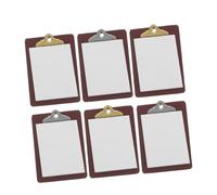 Hemobllo 6pcs Whiteboard Clipboards for Portable Small Writing Boards with Paper Holders Dual Function Dollhouse Stationery Supplies for Model Collectors and Educational DIY Scenes