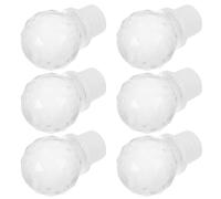 Hemobllo 6pcs Wine Bottles Stoppers with Airtight Silicone Seal Acrylic Material Versatile Design for Wine Bottles and Parties Elegant Visually Appealing