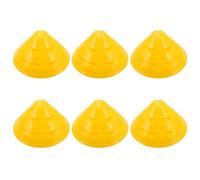 Hemobllo 6pcs Yellow Sports Training Cones for Athletes with Enhanced Agility Practice and Sturdy Pe Material, for Football, Soccer, Basketball Drills and Agility Training Workout Sessions