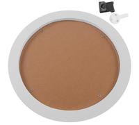 Hemobllo 7 Inch White Round Embroidery Hoop Frame, Resin Circle Wall Hanging for Cross Stitch Display, DIY Craft & Home Photo Decor (Fits Diameter 17.7cm)