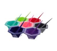 Hemobllo 7 Sets Hair Dye Kit Hairdressing Supply Bowls Plastic Heat-Resistant Anti-Static Colorful Mixing Tools for Marriage and Fathers Day