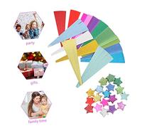 Hemobllo 720 Sheets Glitter Origami Paper for Crafts Making Multi Color Folding Paper Strips for DIY Stars Hearts Flowers and Art Projects Lightweight and Compact for Parties and