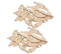 Hemobllo 75pcs Unfinished Wooden Fish Ornament with Smooth Surface and Lightweight Design, Paintable Fish Shaped Wood Cutouts for Mediterranean Style DIY Crafting and Home Improvement