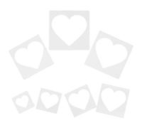 Hemobllo 7pcs Hollow Heart Stencils for Painting Plastic Love Heart Shaped Templates Versatile Design for Valentine's Day and Mother's Day Decoration Reusable Craft Stencils