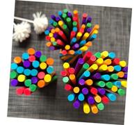 Hemobllo 80Pcs Colored Popsicle Sticks Wooden Ice Cream Craft Sticks Smooth Safe DIY for Kindergarten Summer Party Dessert Shop Use