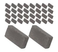 Hemobllo 80pcs Miniature Bricks for Turtle Tank Setup - Small Simulated Grey Building Blocks for Reptile Habitat Landscaping and Terrarium Micro Landscape Decoration
