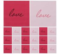 Hemobllo 80pcs Valentine's Paper Napkins, Decorative Disposable Napkins for Valentine's Day Party, Wedding, Romantic Dinner, and Holiday Table