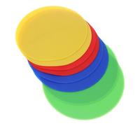 Hemobllo 8pcs 23cm Flat Sports Spot Markers Set in Red Blue Yellow Green, Sturdy Soccer Training Disc Landmarks for Outdoor Field and Court Marking