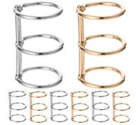 Hemobllo 8pcs Alloy Loose Leaf Binder Rings 3-Ring Round Binding Rings for Binding Loose-Leaf Paper Without Burrs, for DIY Projects and Creating Handmade Journals