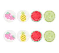 Hemobllo 8pcs Cooling Pvc Gel Eye Masks Cold Compress Ice Packs for Eye Swelling Relief Multi-pattern Household Patches with Pineapple Watermelon Strawberry Kiwi Designs Portable Sleep