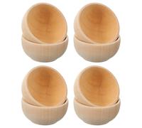 Hemobllo 8pcs DIY Mini Wooden Bowls Set, Small Unfinished Wood Bowls for Crafting, Micro Landscape, Dollhouse Decor, and Arts Crafts Supplies