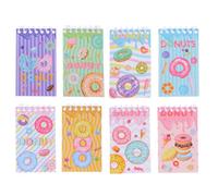 Hemobllo 8pcs Donut Spiral Notebook for Students, Pocket Mini Memo Pad