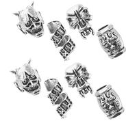 Hemobllo 8Pcs Dreadlock Beads Hair Hair Rings for Braids Lightweight Hair Decorations for Dreadlocks Ponytails and Everyday Use Hair Accessories