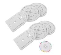 Hemobllo 8pcs Foam Kumihimo Braiding Boards with Precision Pinning and Enhanced Stability, Circle and Square Shapes for DIY Necklace and Keychain Weaving at Home