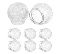 Hemobllo 8Pcs Glass Globe Lamp Shades 8Cm Diameter Crackle Sphere Light Covers for Ceiling Pendant and Park Pathway Lighting