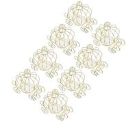 Hemobllo 8pcs Golden Metal Pumpkin Carriage Candy Boxes Unique Festive Favors Container and Safe Display for Wedding Party Crafts and Celebratory Occasions