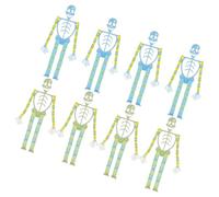 Hemobllo 8Pcs Halloween Skeleton Decor Realistic Skull Ornaments for Spooky Parties Haunted Houses Festivals Creative Posing Skeleton Each
