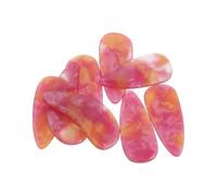 Hemobllo 8pcs Large Fire Red Guzheng Finger Picks Set, Dual-surface Curved Nail Tips for Student Practice and Professional Performance