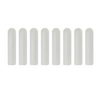 Hemobllo 8pcs Noctilucent Plastic Shoelace Tips, 5mm X 22mm End Caps | Easy Install, Fray Prevention for Rope and Drawstring Bags, White Finish with Smooth Texture