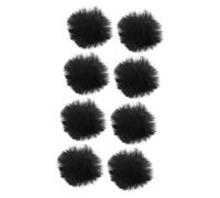 Hemobllo 8pcs Professional Microphone Windscreen Cover Plush Lapel Mic Isolation Shield for Live Streaming Interview Gaming