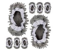 Hemobllo 8pcs Reusable Washable Mop Slippers with Chenil Material, Universal Fit for Floor and Tables Cleaning, Easy Maintenance Cleaning Tools for Home and Kitchen Use