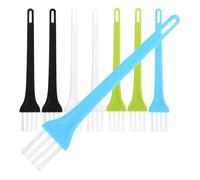 Hemobllo 8pcs Small Nylon Cleaning Brush Set with White, Black, Green, Blue Handles - Crevice Scrub Brushes for Sink, Keyboard, and Computer Cleaning Tools