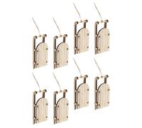 Hemobllo 8pcs Unfinished Wooden Sleigh Ornaments Christmas Hanging Decorations Xmas Tree Pendants Rustic Home and Garden Holiday Décor