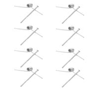 Hemobllo 8Pcs V-Shaped Hair Claw Spring Replacement Stainless Steel Silver Metal for Medium Large Hairpin Clips DIY Repair for Women and