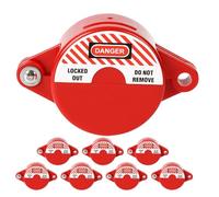 Hemobllo 8pcs Valve Locking Device for Industrial Use, Gate Valve Lockout System with 25-64mm Diameter Handle, Water Spigot Lock and Hose Protector Sleeve for Outdoor Maintenance