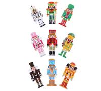 Hemobllo 9pcs Nutcracker Christmas Embroidered Iron-on Patches for Clothing Backpacks Hats DIY Craft Appliques Festive Sewing Decorations
